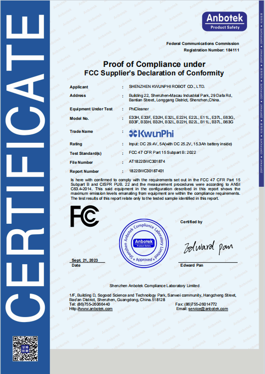 Fcc certification