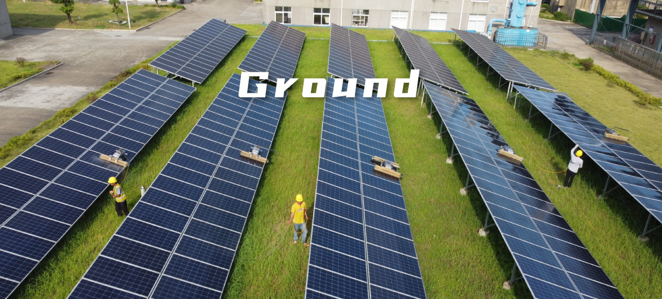 Fully autonomous PV cleaning robot,Greatly improve cleaning efficiency and reduce cleaning cost,No map.Cleaning of ground photovoltaic station