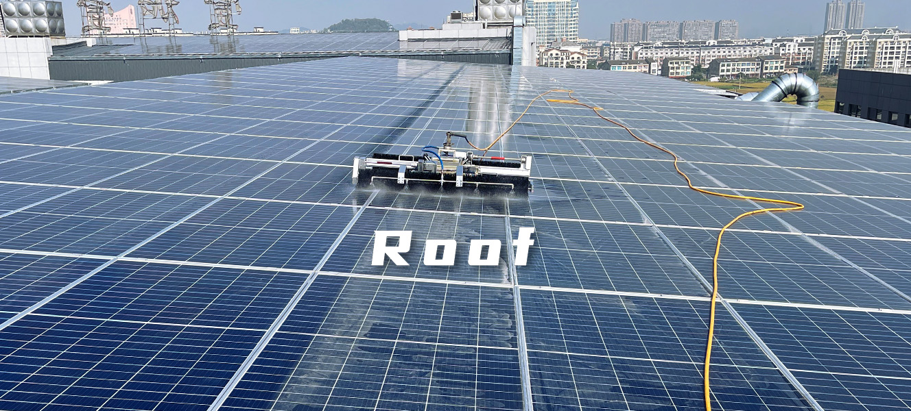 Fully autonomous PV cleaning robot,Greatly improve cleaning efficiency and reduce cleaning cost,No map.Cleaning of industrial and commercial roof photovoltaic station